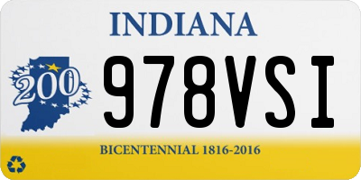 IN license plate 978VSI