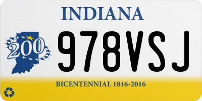 IN license plate 978VSJ