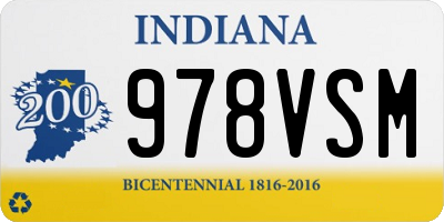 IN license plate 978VSM