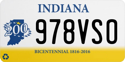 IN license plate 978VSO