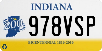 IN license plate 978VSP