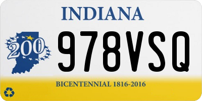 IN license plate 978VSQ