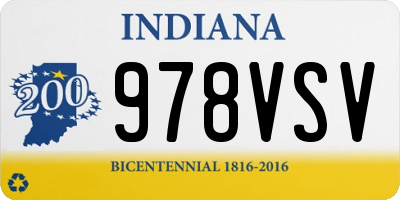 IN license plate 978VSV