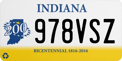 IN license plate 978VSZ