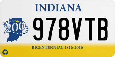 IN license plate 978VTB