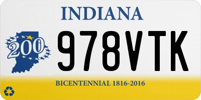 IN license plate 978VTK