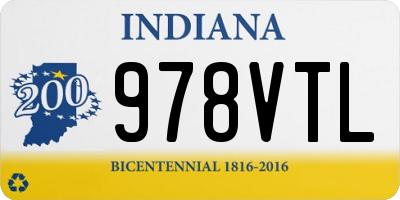 IN license plate 978VTL
