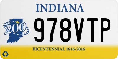 IN license plate 978VTP