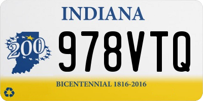 IN license plate 978VTQ