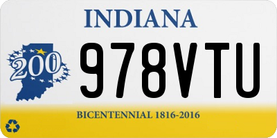 IN license plate 978VTU