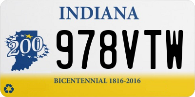 IN license plate 978VTW