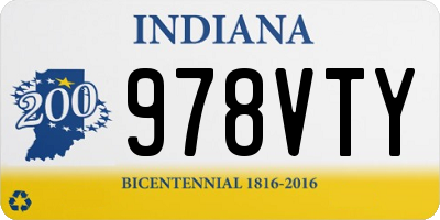 IN license plate 978VTY