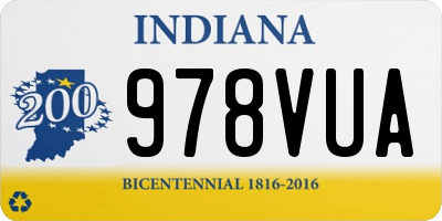 IN license plate 978VUA