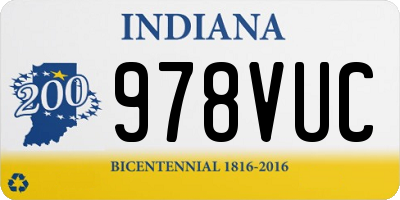 IN license plate 978VUC