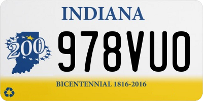 IN license plate 978VUO