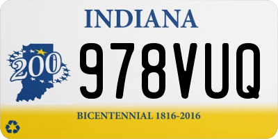 IN license plate 978VUQ