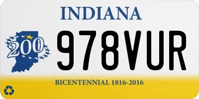 IN license plate 978VUR
