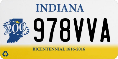 IN license plate 978VVA