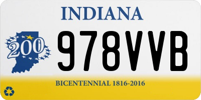 IN license plate 978VVB
