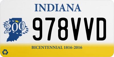 IN license plate 978VVD