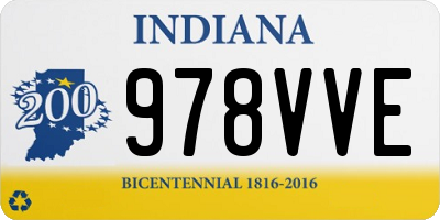 IN license plate 978VVE