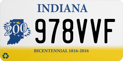 IN license plate 978VVF