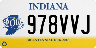 IN license plate 978VVJ
