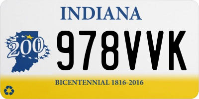 IN license plate 978VVK
