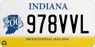 IN license plate 978VVL