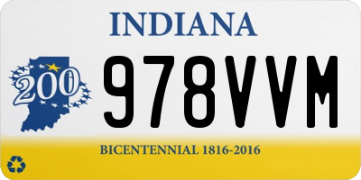 IN license plate 978VVM