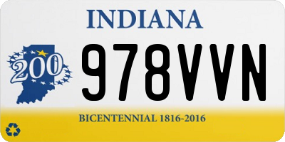 IN license plate 978VVN
