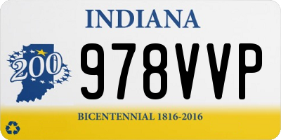 IN license plate 978VVP