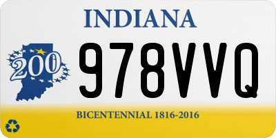 IN license plate 978VVQ