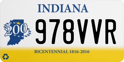 IN license plate 978VVR