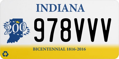 IN license plate 978VVV