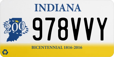IN license plate 978VVY