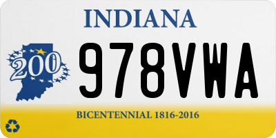 IN license plate 978VWA