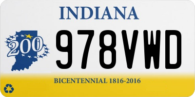 IN license plate 978VWD