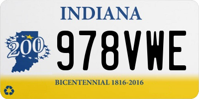 IN license plate 978VWE