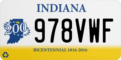 IN license plate 978VWF