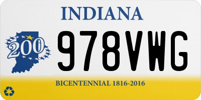 IN license plate 978VWG