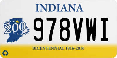IN license plate 978VWI
