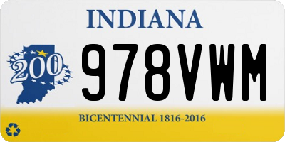 IN license plate 978VWM
