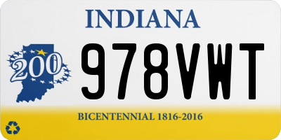 IN license plate 978VWT