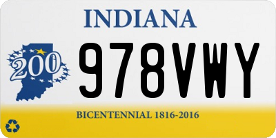 IN license plate 978VWY