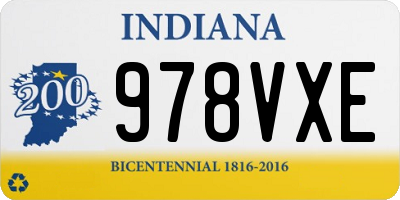 IN license plate 978VXE