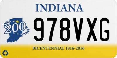 IN license plate 978VXG