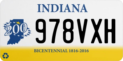 IN license plate 978VXH