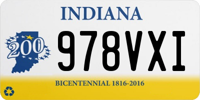 IN license plate 978VXI