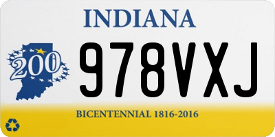 IN license plate 978VXJ